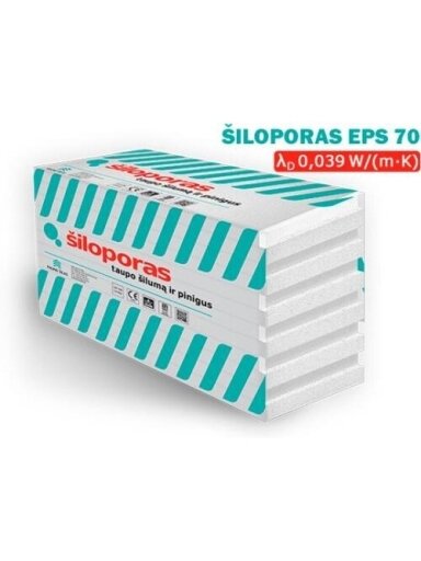 Polistireninis putplastis Šiloporas EPS70 Polistireninis putplastis Šiloporas EPS70