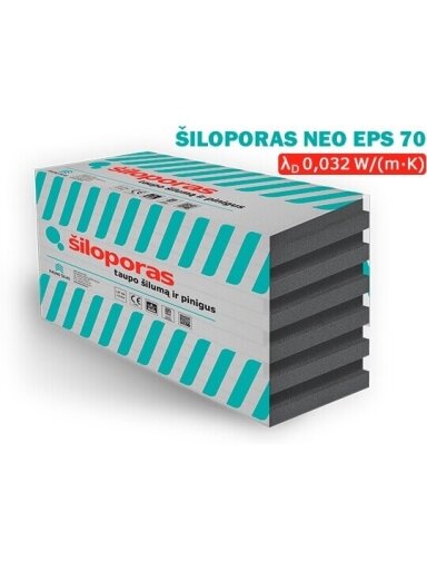 Polistireninis putplastis Šiloporas NEO EPS70 Polistireninis putplastis Šiloporas NEO EPS70